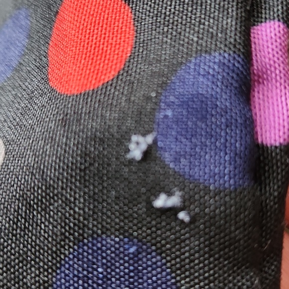 Kate Spade black with multi-colored polka dots large fabric shopping tote bag - Picture 9 of 9